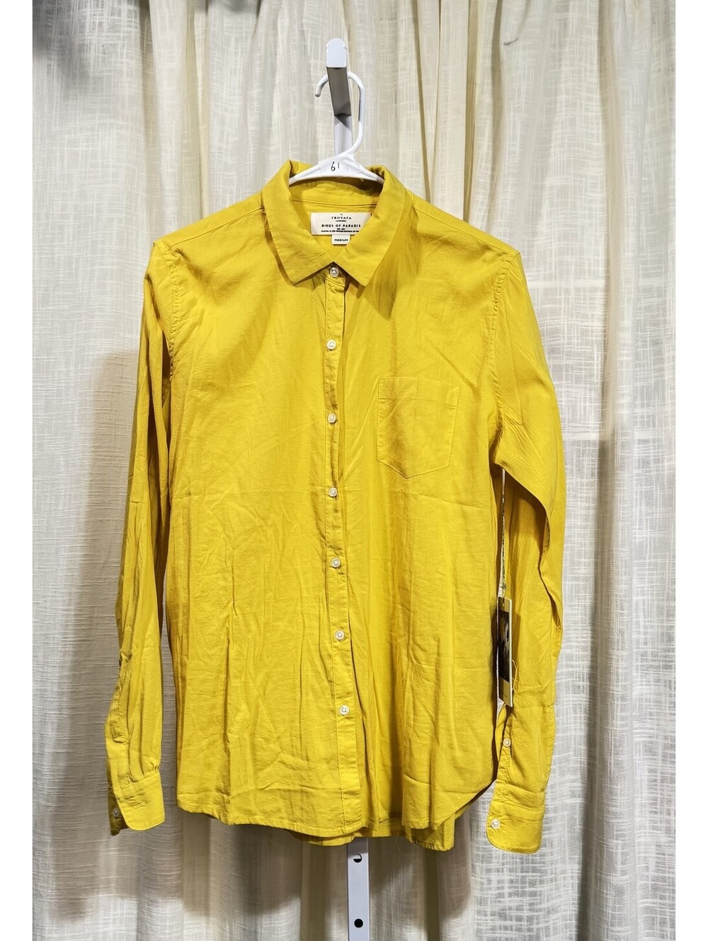 Trovata Womens Shirt Yellow M NWT
